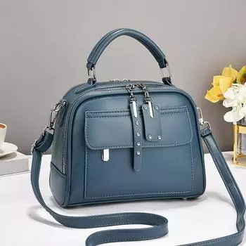 Женская маленькая квадратная сумка, стильная и простая, портативная сумка через плечо, сумка большой вместимости чёрный