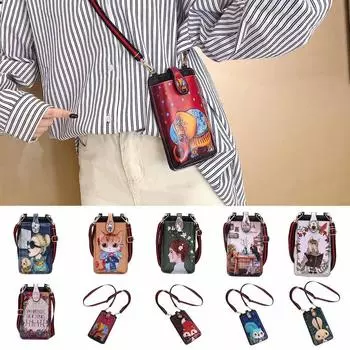 Женская маленькая сумка через плечо 2019 года, повседневная сумка для мобильного телефона, милый кошелек для монет A