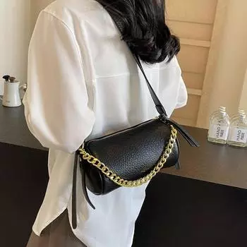 Женская маленькая сумка через плечо, новая однотонная сумка-мессенджер из плутониевой кожи, простая дорожная сумка для женщин