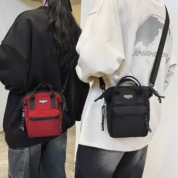 Женская маленькая сумка для мобильного телефона Мужская сумка через плечо Маленький рюкзак Многофункциональная сумка через плечо чёрный
