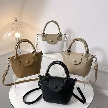 Женская маленькая сумка из искусственной кожи, однотонные сумки через плечо с клапаном для женщин, трендовая эстетическая роскошная сумка через плечо 22x10x15cm белый