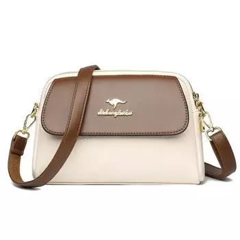 Женская маленькая сумка, новая модная универсальная сумка для мам среднего возраста, мягкая кожаная текстура, сумка-мессенджер через плечо чёрный