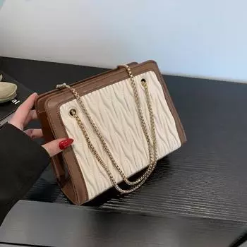 Женская маленькая сумка женская сумка Commuter Texture универсальная сумка-мессенджер на одно плечо с цепочкой маленькая квадратная сумка темпераментная женская сумка коричневый