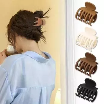 Женская маленькая заколка для волос с матовой текстурой, противоскользящая заколка для волос, головные уборы, инструмент для укладки волос белый