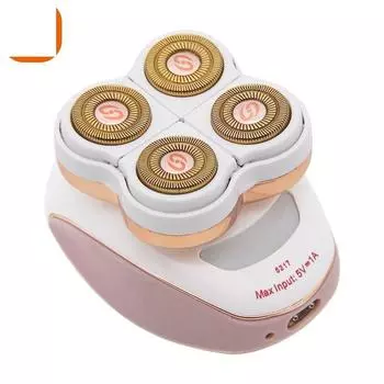 Женская машина для удаления волос на ногах, женский электрический эпилятор, депилятор для удаления волос, безболезненная бритва с четырьмя головками, водонепроницаемые бритвы