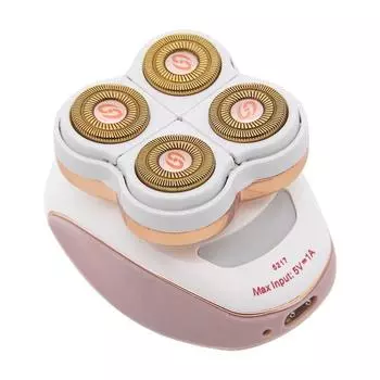 Женская машина для удаления волос на ногах, женский электрический эпилятор, депилятор для удаления волос, безболезненная бритва с четырьмя головками, водонепроницаемые бритвы USB Line