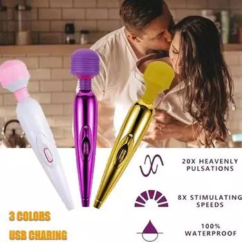 Женская мастурбация, зарядка через USB, вибрация, AV-палка, массажер с преобразованием частоты, стимуляция точки G, секс-игрушки для взрослых