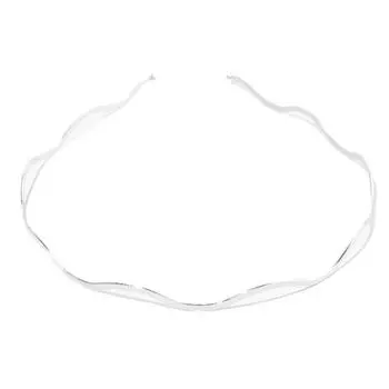 Женская металлическая повязка на голову с геометрической формой волны, обруч для волос, нескользящая эластичная повязка для волос с челкой, аксессуары для волос серебряный