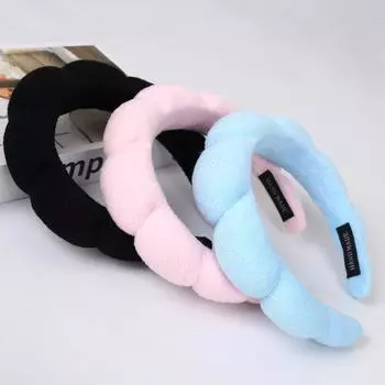 Женская милая повязка на голову для макияжа, легкий удобный обруч для волос, спа-уход за кожей, повязки на голову для йоги, аксессуары для волос для девочек