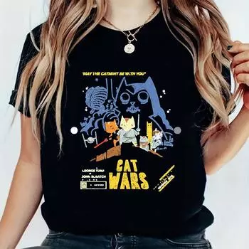 Женская милая стильная летняя одежда с принтом, забавная универсальная футболка с рисунком, модная повседневная футболка с коротким рукавом