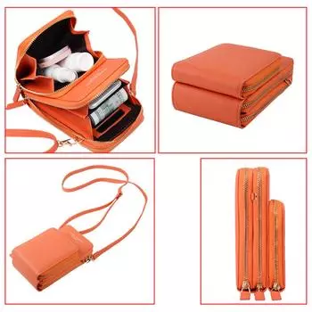 Женская мини-сумка через плечо с регулируемым ремешком, однотонные сумки на молнии, многофункциональные мини-сумки серый