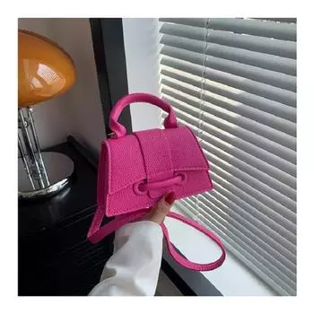 Женская мини-сумка через плечо, трендовая дизайнерская сумка для женщин, кошелек для телефона, сумка из искусственной кожи, осенне-зимняя сумка-мессенджер, черная розовый