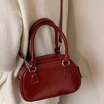 Женская мини-сумка из искусственной кожи с застежкой-молнией, модная сумка-тоут