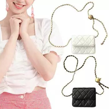 Женская мини-сумка на пояс, универсальная стеганая сумка через плечо, повседневная сумка-слинг, кожаная сумка-хобо, стильный кошелек для девочек