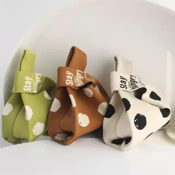 Женская мини-сумка на запястье с узлом, милая японская вязаная большая сумка в горошек, повседневная большая сумка, сумка для девочек, многоразовые сумки для покупок красный