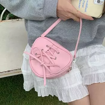 Женская мини-сумка в форме сердца, милые девушки, бант, любовь, сумки через плечо, портативные женские сумки из искусственной кожи, клатч, сумочка 14x5x12cm синий