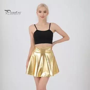 Женская мини-юбка для ночного клуба Яркая цветная юбка-зонтик Трехмерная юбка-фигуристка Юбка для выступления на сцене S