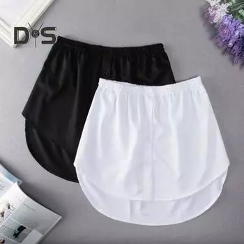 Женская мини-юбка с эластичной талией, однотонная короткая юбка с пуговицами, декор в повседневном стиле, нижняя часть одежды S чёрный