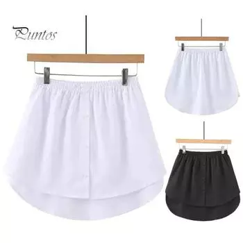 Женская мини-юбка с эластичной талией, однотонная короткая юбка с пуговицами, декор в повседневном стиле, нижняя часть одежды S чёрный