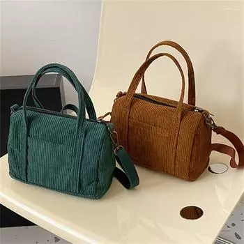 Женская мини-вельветовая сумка на плечо, женская винтажная холщовая сумка на молнии, женская повседневная сумка, тканевая сумка для девочек, сумка через плечо