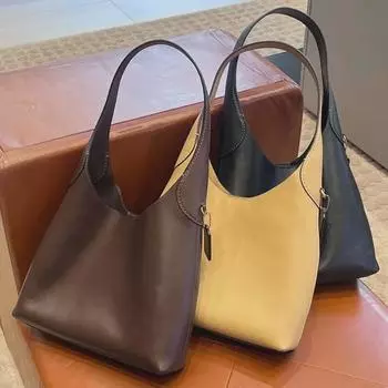 Женская минималистичная сумка-тоут через плечо большой вместимости 2024 года: Универсальный, простой и идеальный для поездок на работу