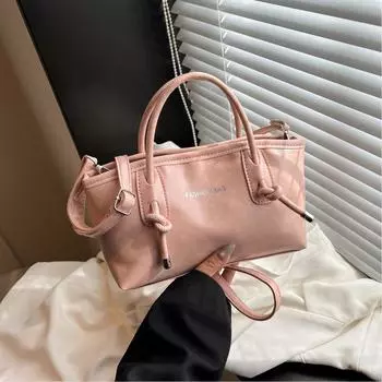 Женская минималистская сумка через плечо с буквенным принтом, легкая большая сумка-тоут с магнитным регулируемым ремнем для ежедневных поездок на работу и отдыха