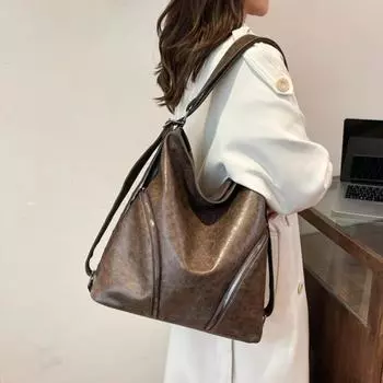 Женская многоцелевая сумка-тоут на одно плечо с диагональным пролетом и большим вместительным повседневным дорожным рюкзаком Cabas