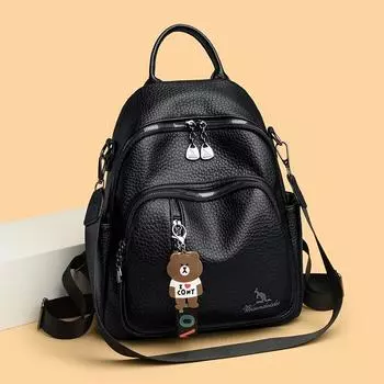 Женская многофункциональная сумка через плечо, большой вместительный рюкзак, дорожная сумка для отдыха на открытом воздухе чёрный