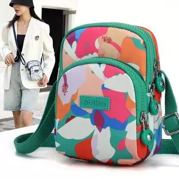 Женская многофункциональная сумка через плечо на молнии для мобильного телефона, наручный кошелек, женская маленькая сумка, женская сумка, водонепроницаемая сумка на плечо разноцветный
