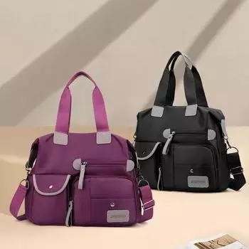 Женская многофункциональная сумка через плечо, нейлоновые сумки через плечо, водонепроницаемые сумки, дорожные сумки большой вместимости 34cm*13cm*30cm фиолетовый
