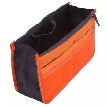 Женская многофункциональная сумка для хранения туалетных принадлежностей и косметики на открытом воздухе, сумка на молнии большой емкости жёлтый/оранжевый