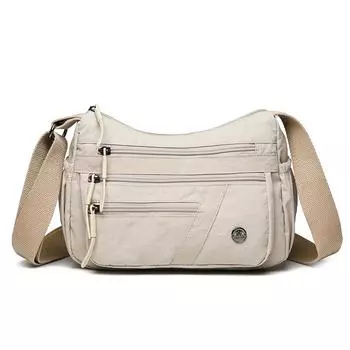 Женская многосекционная сумка кроссбоди, сумка для мамы, большая вместимость, легкая, для поездок на работу, на плечо бежевый