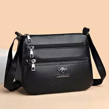 Женская многослойная сумка через плечо, мягкая фактурная сумка, большая вместимость, хорошее качество, сумка на одно плечо, новая