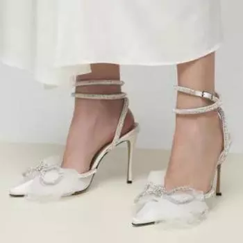 Женская мода Белые вечерние туфли