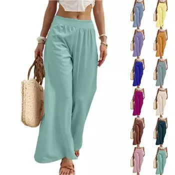 Женская мода больших размеров женские повседневные брюки с эластичной талией спортивные брюки L армия зеленый