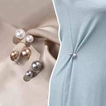 Женская мода, булавки для ремней, двойные жемчужные булавки, металлические булавки для лацканов, булавки для свитеров, рубашек, кардиганов, булавки, аксессуары HMM белый