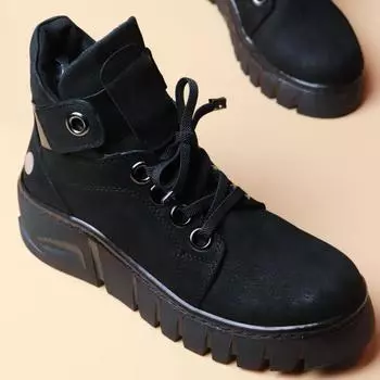 Женская мода Черные ботинки и ботильоны