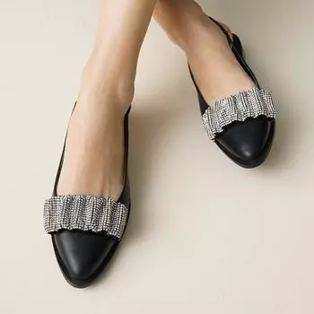 Женская мода Черный цвет Женские туфли на плоской подошве Ежедневные туфли на плоской подошве
