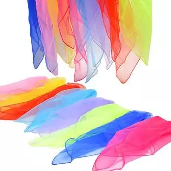 Женская мода чистого цвета конфеты мягкий шифоновый шелковый шарф на шею квадратная шаль зелёный