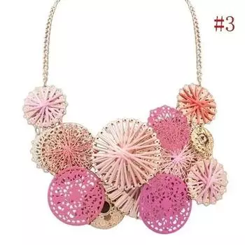 Женская мода цветы колье колье женское цветное многоцветное бохо воротник цветное синее большое ожерелье ювелирный подарок 1