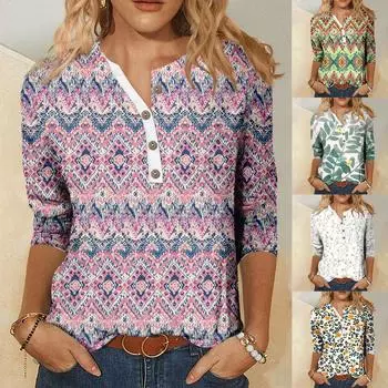 Женская мода День святого Валентина Печатный длинный рукав свободный круглый вырез толстовка Топ осень L розовый