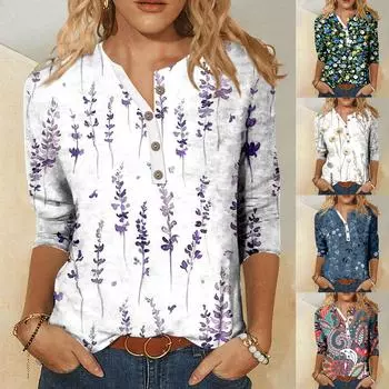 Женская мода День святого Валентина Печатный длинный рукав свободный круглый вырез толстовка Топ осень L бежевый