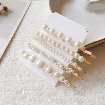 Женская мода для девочек, винтажные заколки, головной убор, ювелирные изделия, заколки для волос с жемчугом и цветком, заколка для волос с кристаллами