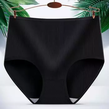 Женская мода для отдыха с высокой талией, дышащее нижнее белье для коррекции фигуры XL чёрный