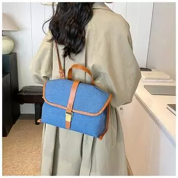 Женская мода джинсовые сумки через плечо осенние трендовые универсальные однотонные маленькие квадратные сумки женские повседневные сумки через плечо