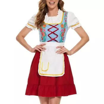 Женская мода Германия Октоберфест сценические костюмы L красный