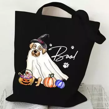 Женская мода Хэллоуин подарок холст сумка мультфильм животных леди Harajuku сумка