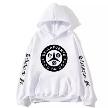 Женская мода хип-хоп толстовка Dellafuente FC Hoodie Harajuku уличная одежда женская толстовка с капюшоном топы для девочек женские пуловеры S