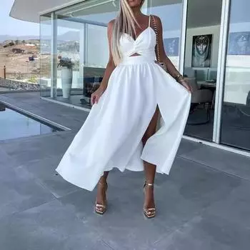 Женская мода и темперамент, ремешок для поездок на работу, платье с большим подолом S