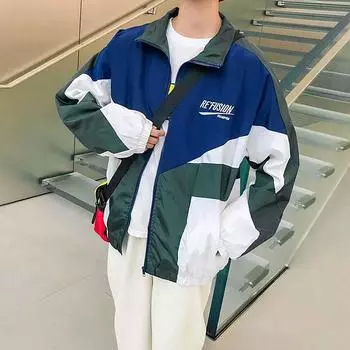 Женская мода и универсальная весенне-летняя повседневная спортивная куртка в стиле ретро L зелёный